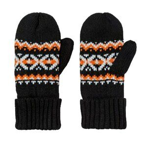 Cat & Jack Knit Mittens Double-layer Winter Gloves Fair Isle Boys Girls Kids